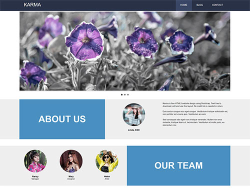 Template Web Flower